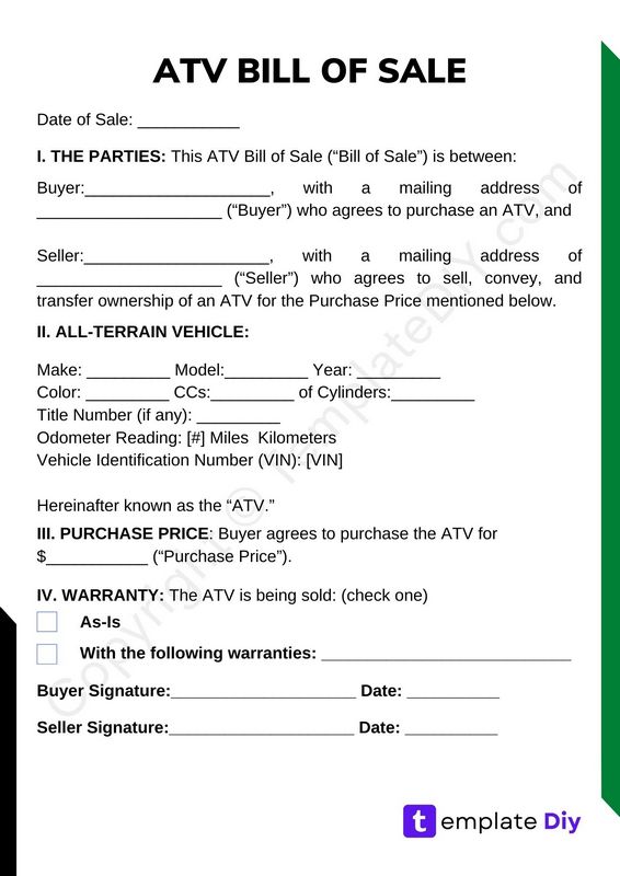 Composing an Automobile Bill of Sale